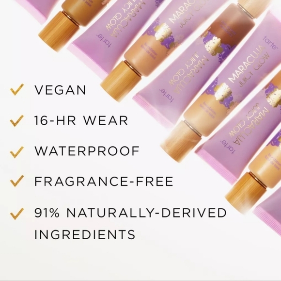 Tarte Maracuja Juicy Glow Foundation: 16B Fair/Lt Beige 10ml (Travel Size), NIB - Picture 5 of 9